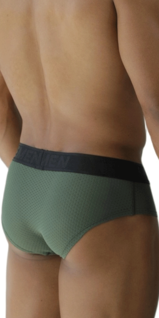 Xtremen 91250 Xtremen Athletic Performance Mesh Briefs Military Green