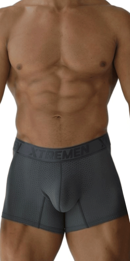 Xtremen 91251 Xtremen Micro-perforated Boxer Briefs Gray