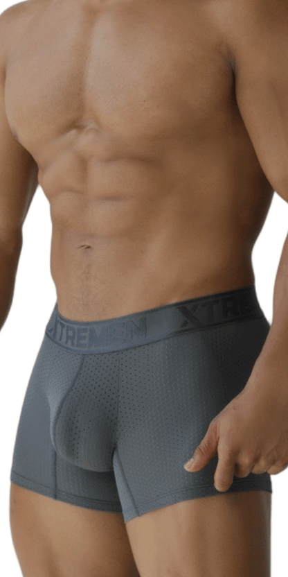 Xtremen 91251 Xtremen Micro-perforated Boxer Briefs Gray