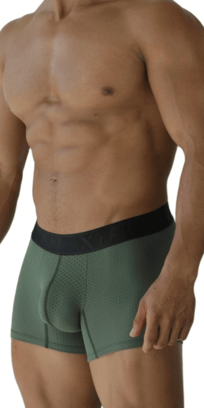 Xtremen 91251 Xtremen Micro-perforated Boxer Briefs Military Green