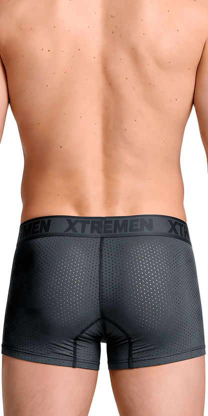 Xtremen 91251 Xtremen Micro-perforated Boxer Briefs Gray