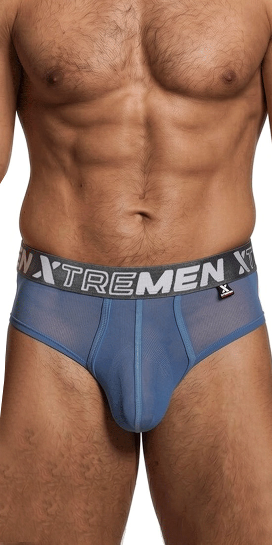 Xtremen 91262 Microfiber Mesh Briefs Blue