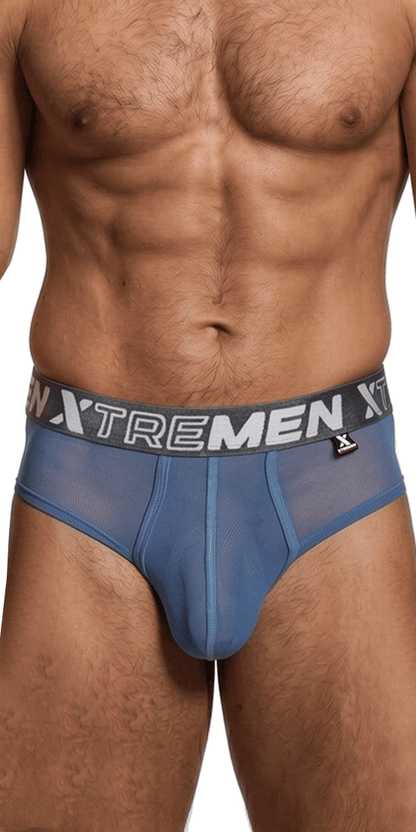Xtremen 91262 Microfiber Mesh Briefs Blue