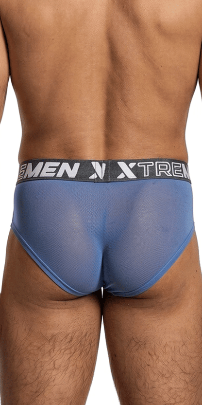 Xtremen 91262 Microfiber Mesh Briefs Blue