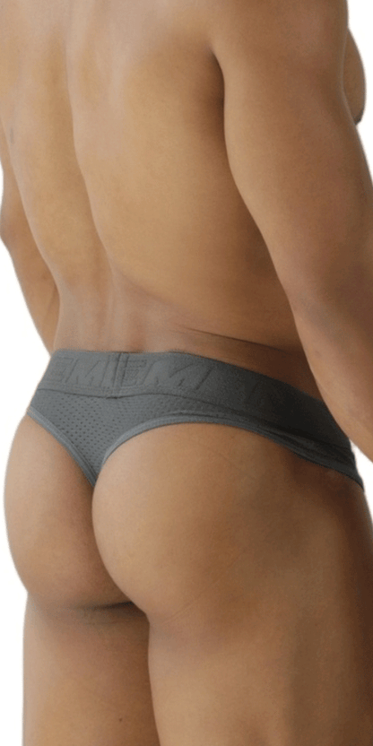 Xtremen 91268 Elite Athletic Micro-perforated Performance Thongs Gray