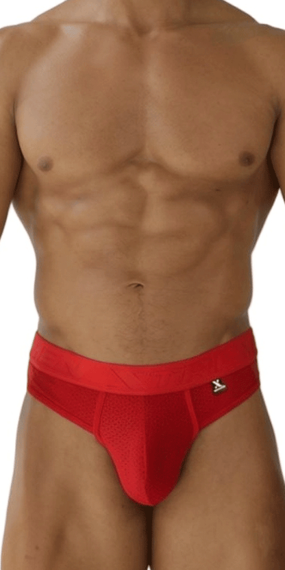 Xtremen 91268 Elite Athletic Micro-perforated Performance Thongs Red