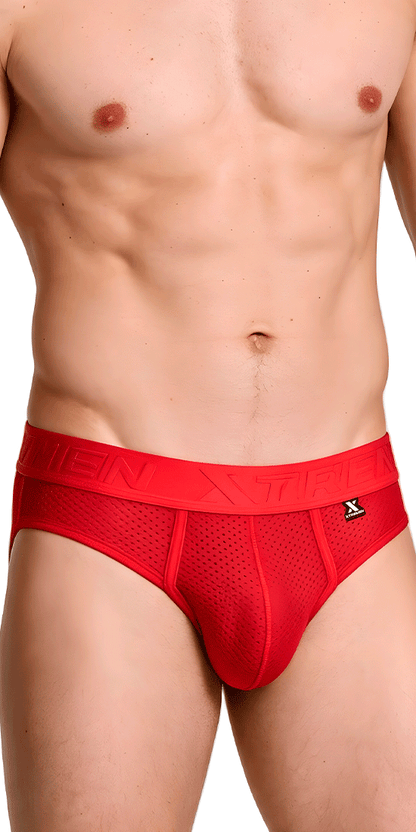 Xtremen 91268 Elite Athletic Micro-perforated Performance Thongs Red