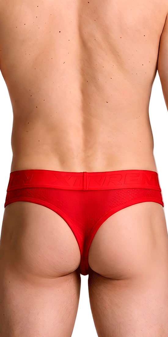 Xtremen 91268 Elite Athletic Micro-perforated Performance Thongs Red