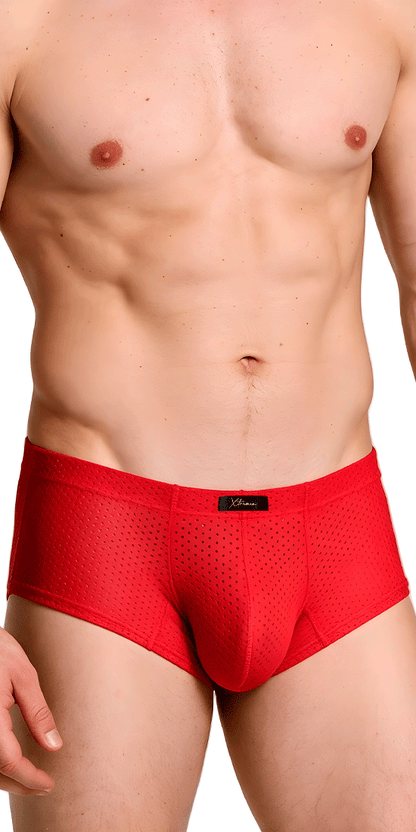 Xtremen 91269 Sleek V-cut Performance Mesh Briefs Red