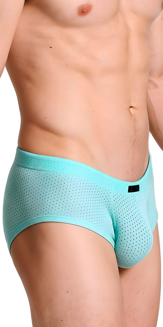 Xtremen 91269 Sleek V-cut Performance Mesh Briefs Seawater