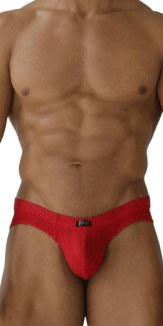 Xtremen 91270 Sleek Low-rise Perforated Briefs Red
