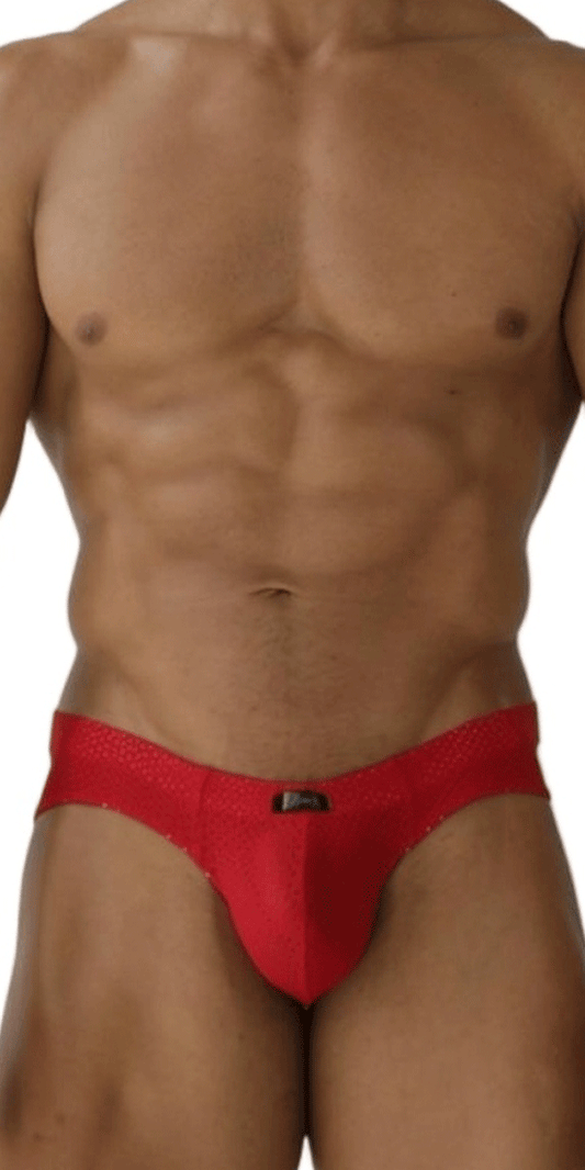 Xtremen 91270 Sleek Low-rise Perforated Briefs Red