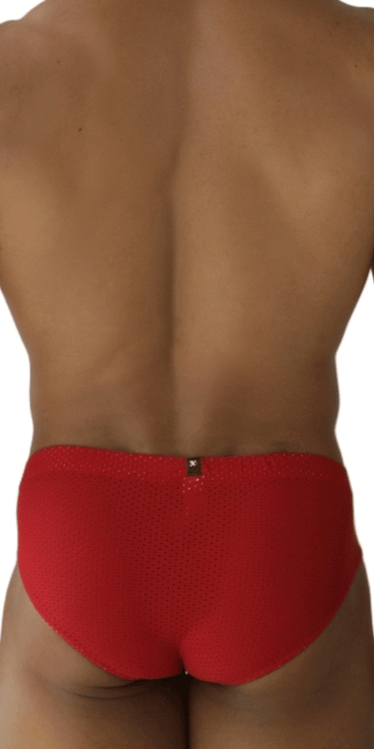 Xtremen 91270 Sleek Low-rise Perforated Briefs Red