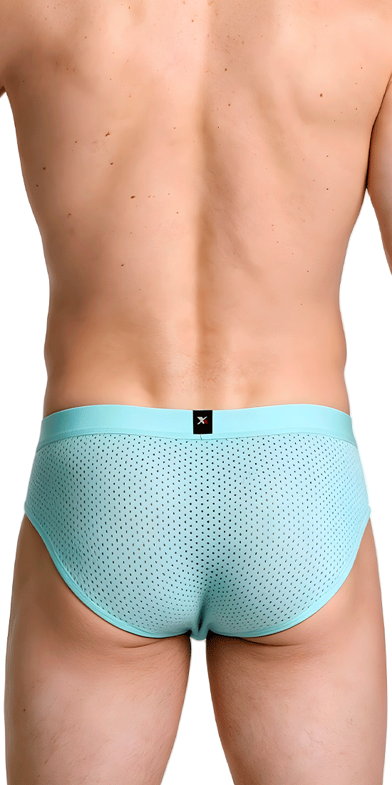 Xtremen 91270 Sleek Low-rise Perforated Briefs Seawater