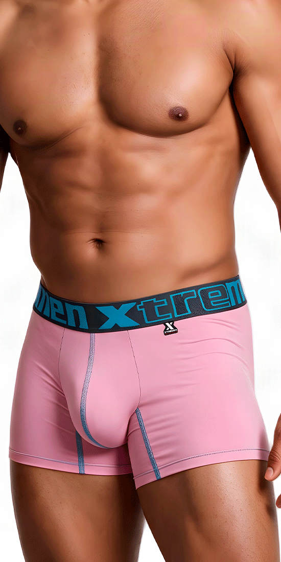 Xtremen 91271 Microfiber Boxer Briefs Pink