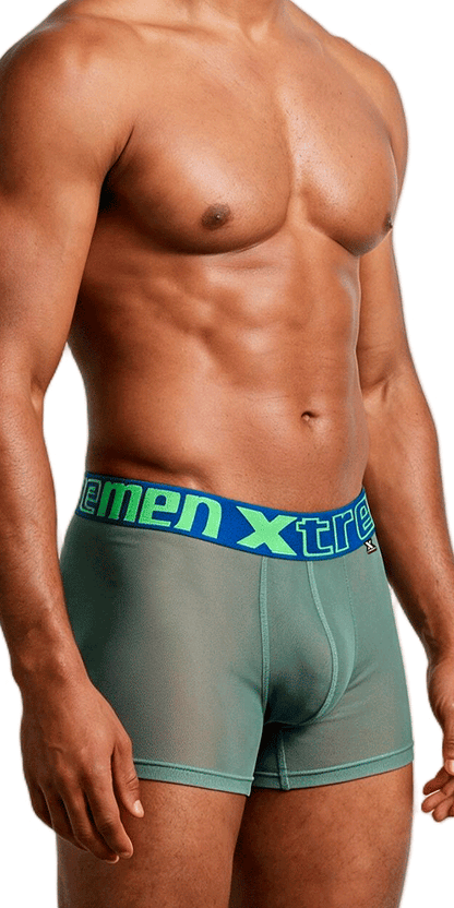 Xtremen 91277 Microfiber Mesh Boxer Briefs Green