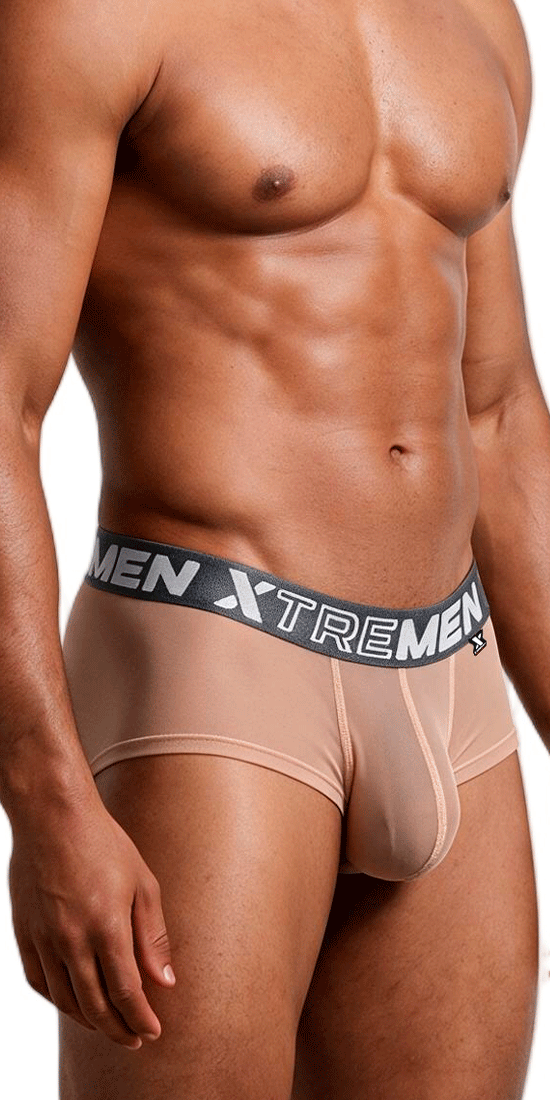 Xtremen 91279 Microfiber Mesh Briefs Brown