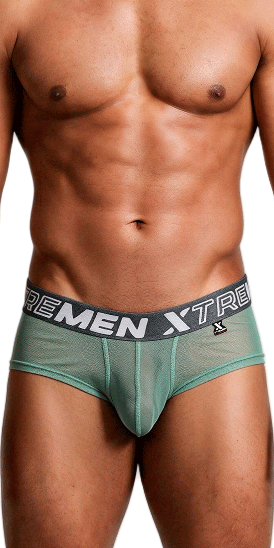 Xtremen 91279 Microfiber Mesh Briefs Green
