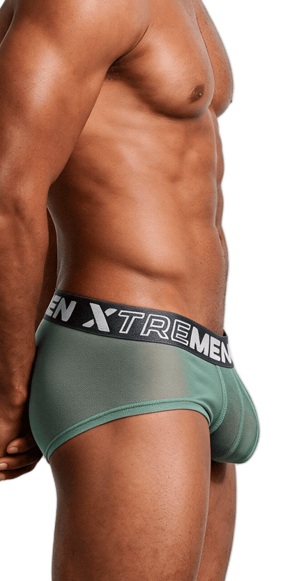 Xtremen 91279 Microfiber Mesh Briefs Green