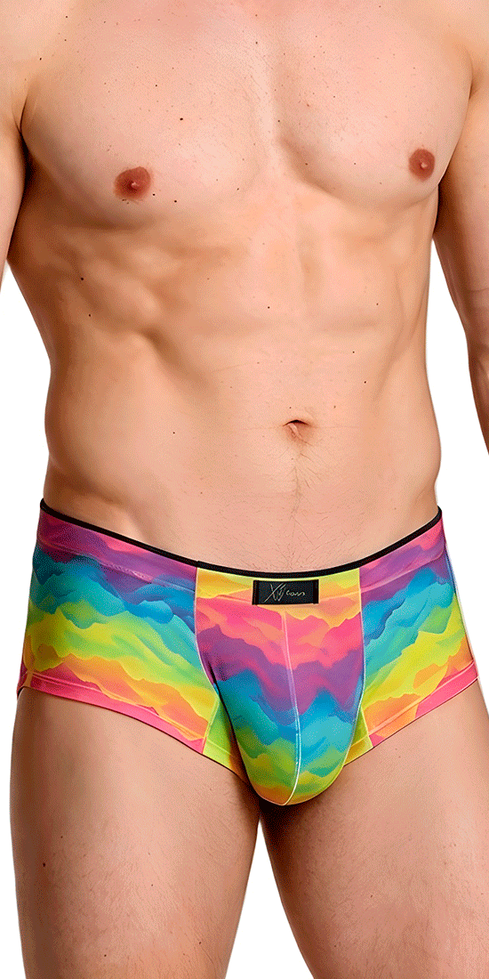 Xtremen 91283 Ultimate Low-rise Rainbow Printed Briefs Cloud
