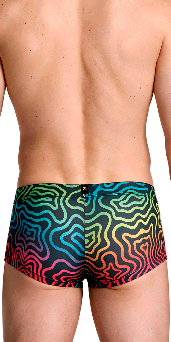 Xtremen 91283 Ultimate Low-rise Rainbow Printed Briefs Labyrinth