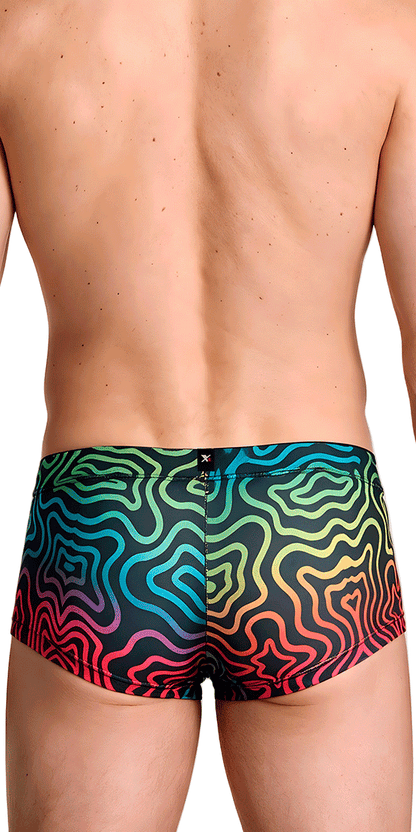 Xtremen 91283 Ultimate Low-rise Rainbow Printed Briefs Labyrinth