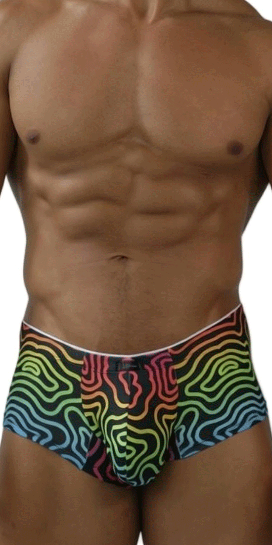 Xtremen 91283 Ultimate Low-rise Rainbow Printed Briefs Labyrinth