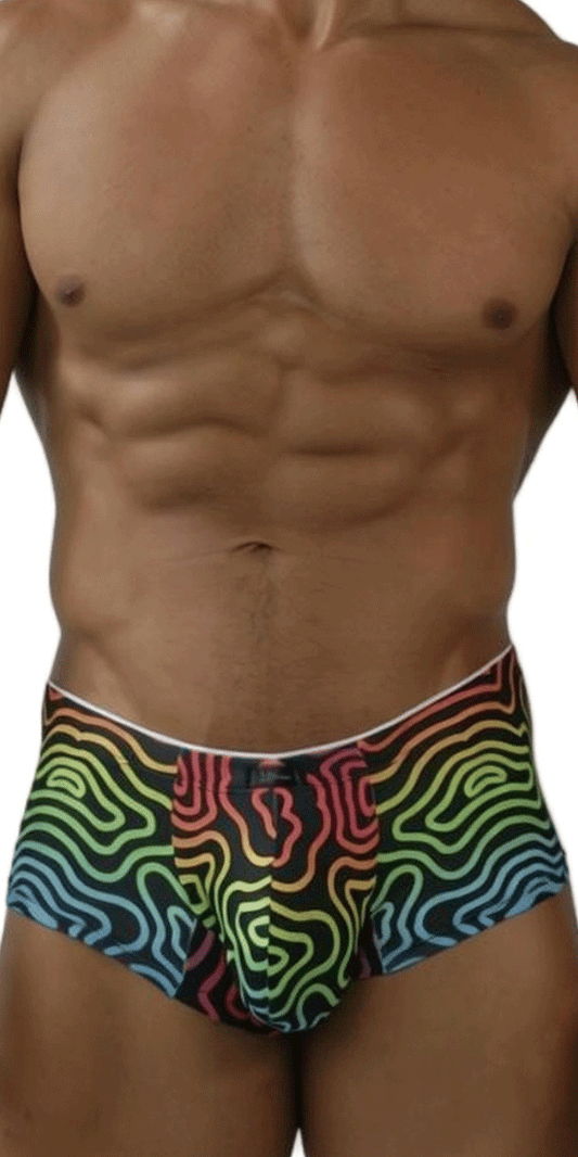 Xtremen 91283 Ultimate Low-rise Rainbow Printed Briefs Labyrinth