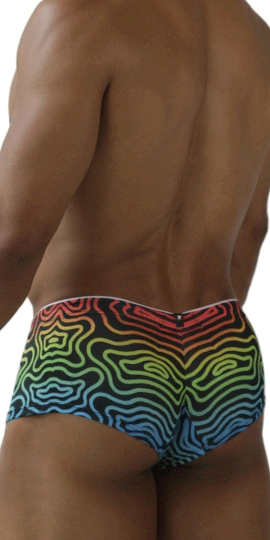 Xtremen 91283 Ultimate Low-rise Rainbow Printed Briefs Labyrinth