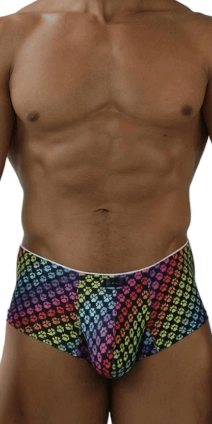 Xtremen 91283 Ultimate Low-rise Rainbow Printed Briefs Paw Print