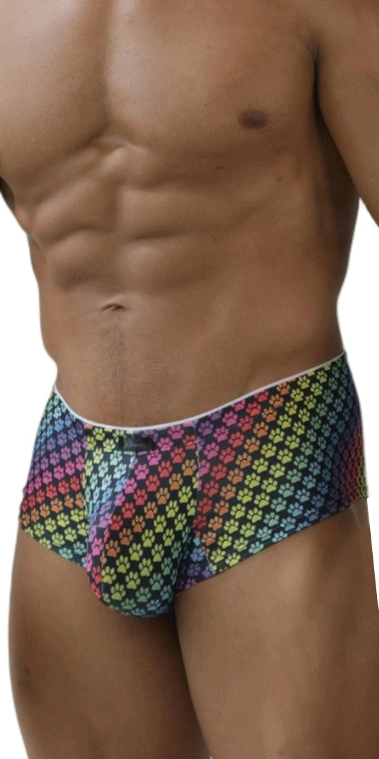 Xtremen 91283 Ultimate Low-rise Rainbow Printed Briefs Paw Print
