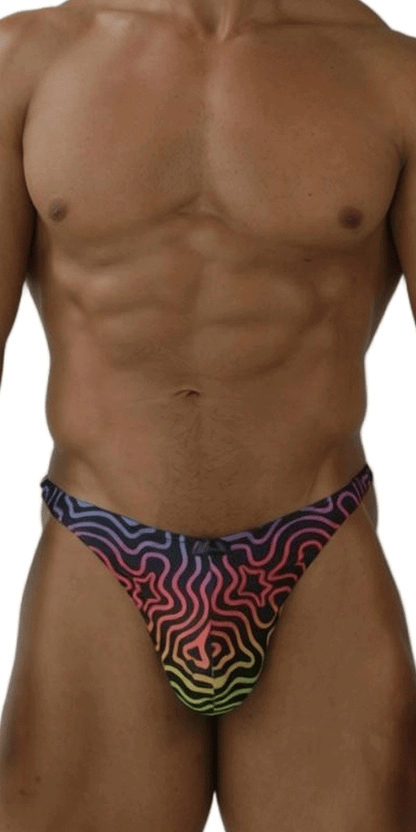 Xtremen 91284 Ultimate Rainbow Expression Men's Thong Labyrinth