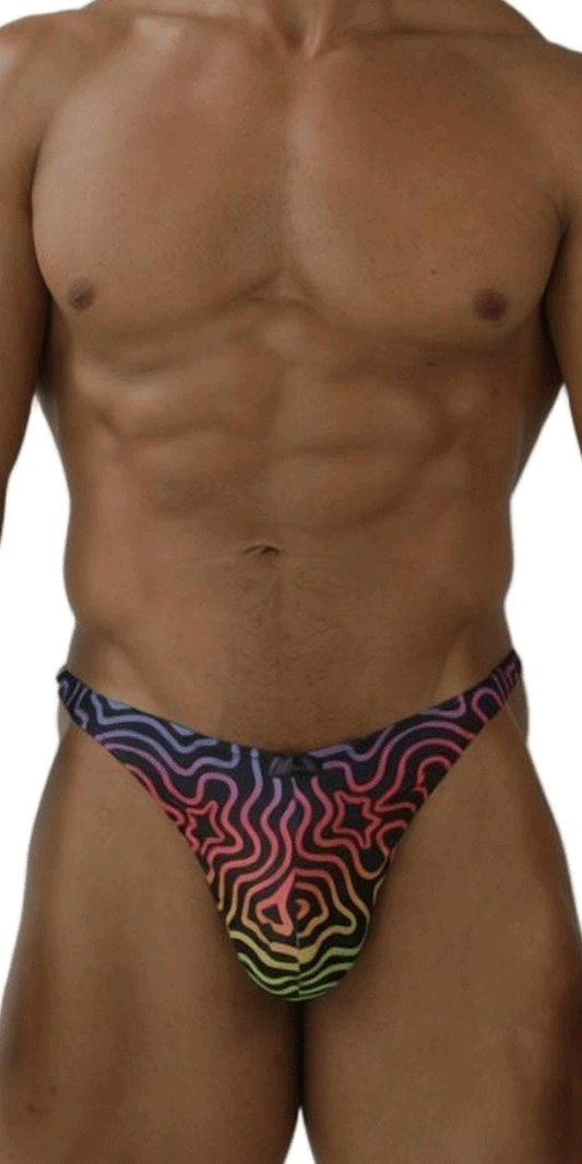 Xtremen 91284 Ultimate Rainbow Expression Men's Thong Labyrinth