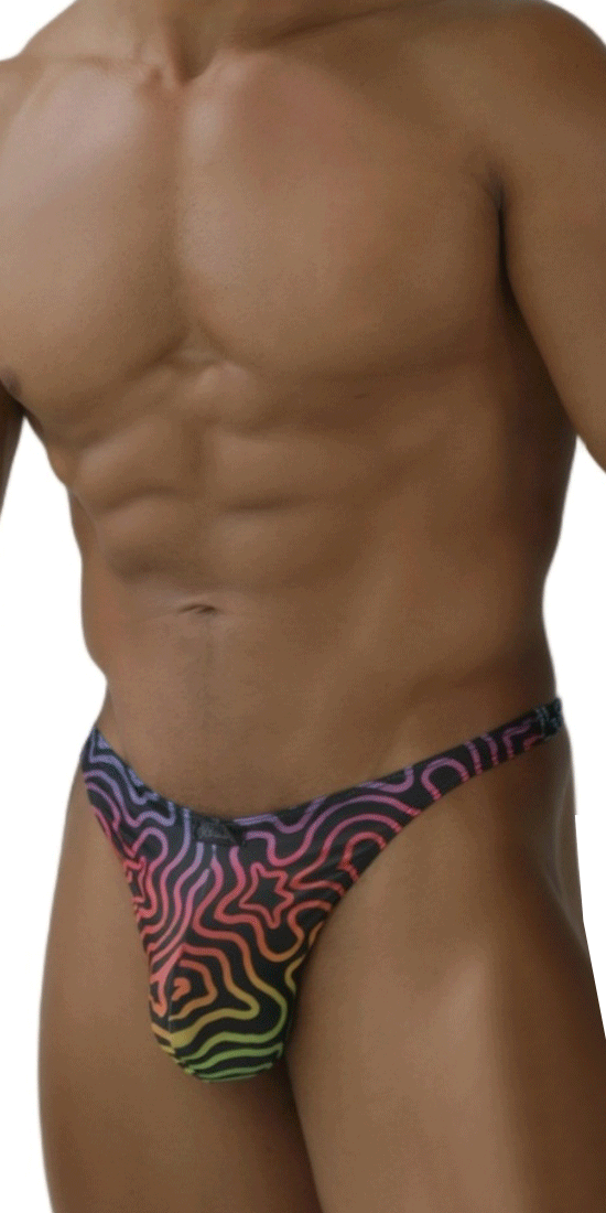 Xtremen 91284 Ultimate Rainbow Expression Men's Thong Labyrinth