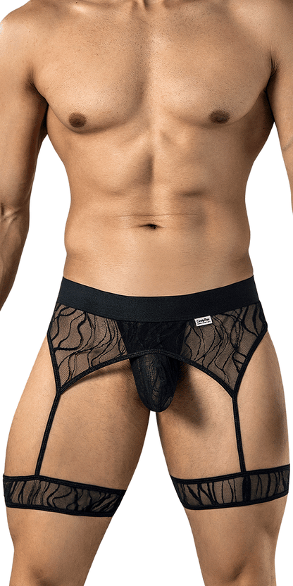 Candyman 95014 Garter Thongs Black