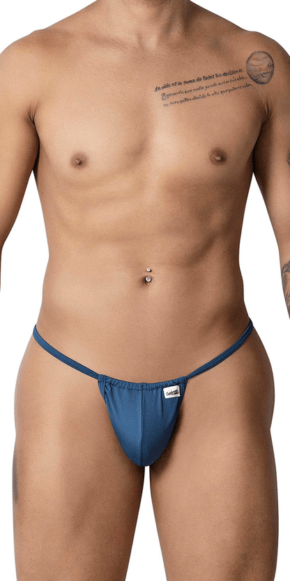 Candyman 9586 G-string Thong. Petrol Blue
