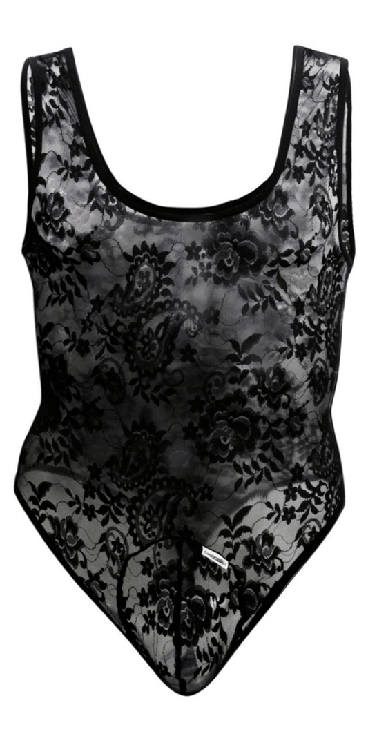Candyman 99380x Lace Bodysuit  Black