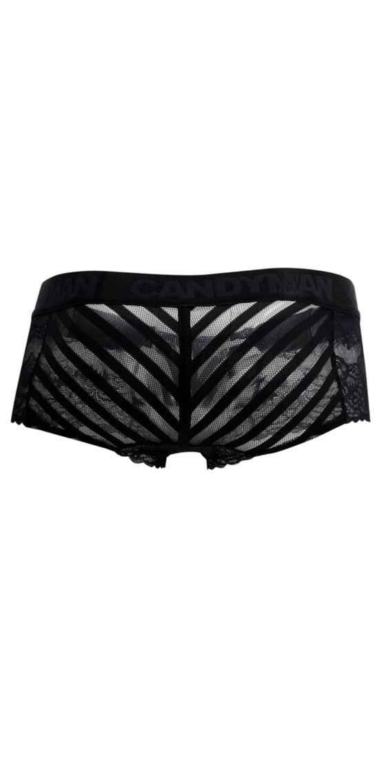 Candyman 99393x Lace-mesh Trunks Black