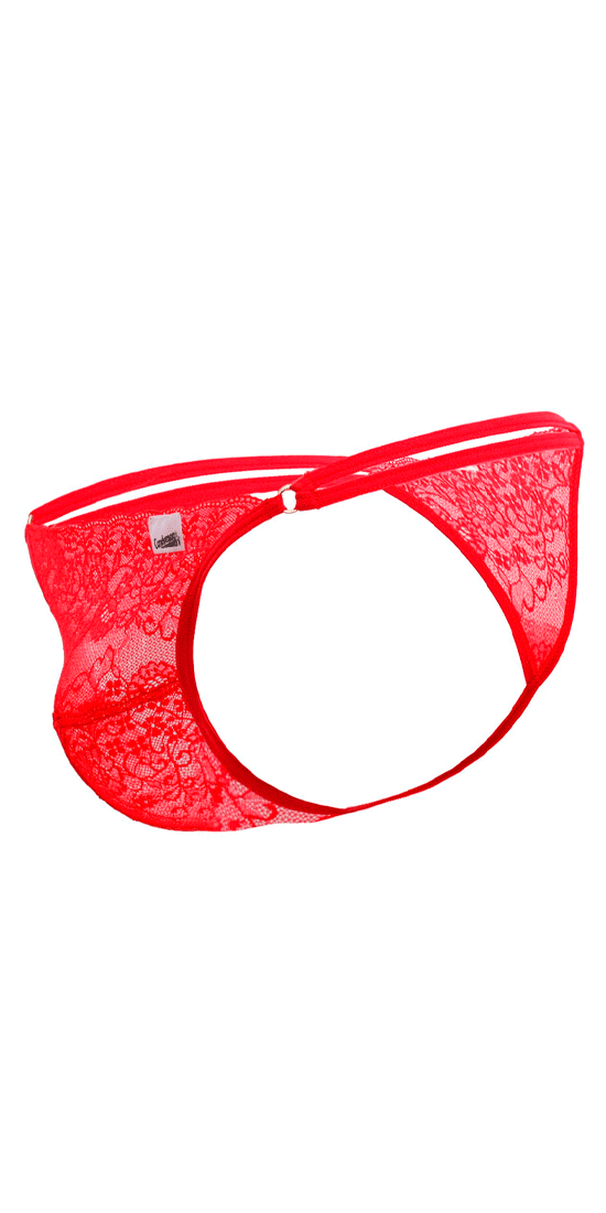 Candyman 99421x Lace G-string Thongs Red
