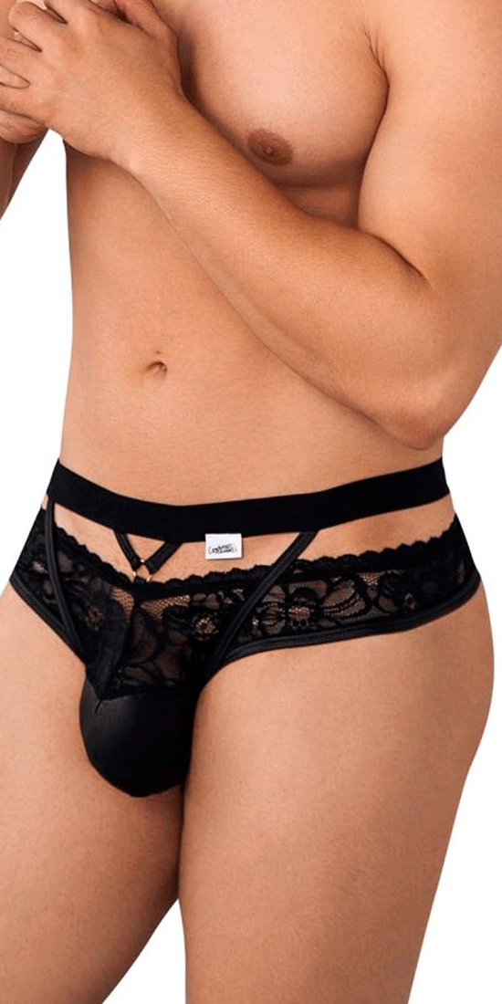 Candyman 99627 Lace Jockstrap Black