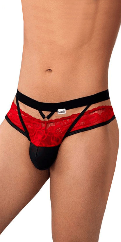 Candyman 99627 Jockstrap en dentelle Rouge