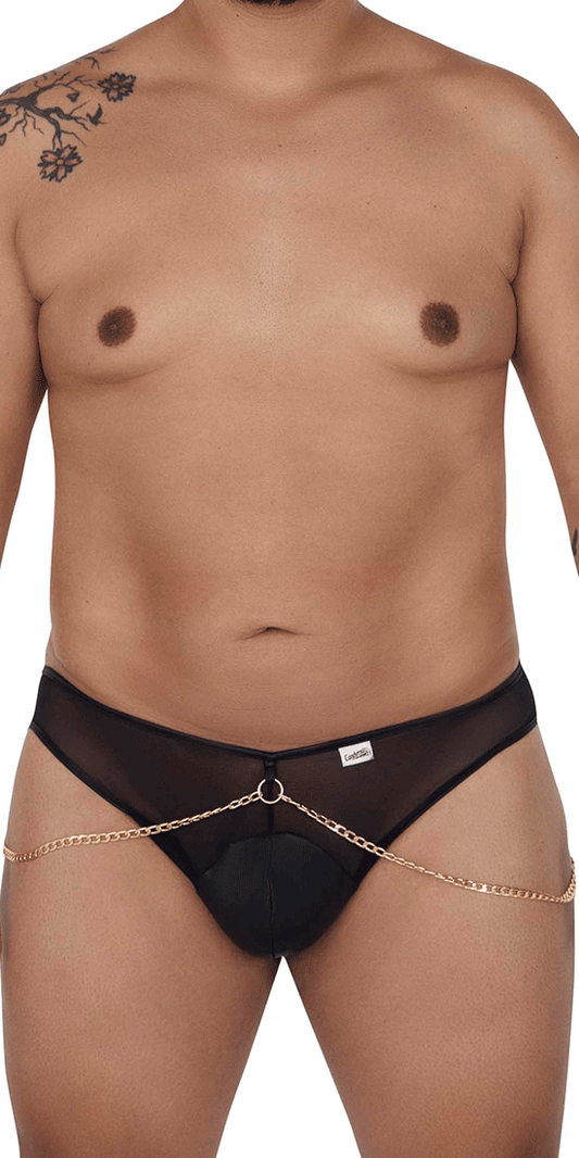 Candyman 99672x Chain Jock Briefs Black