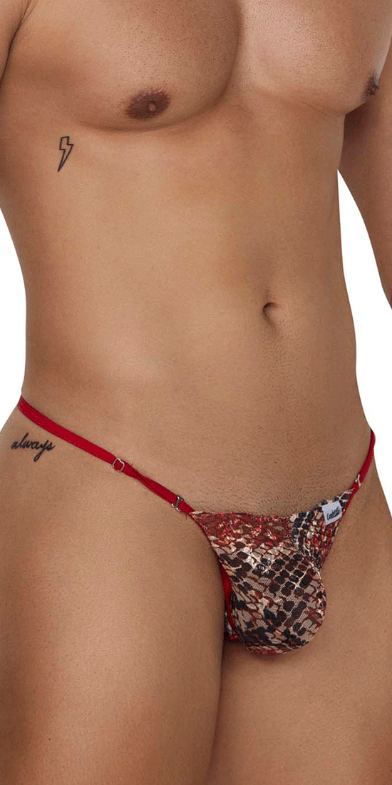 Candyman 99685 Lace Thongs Red-print
