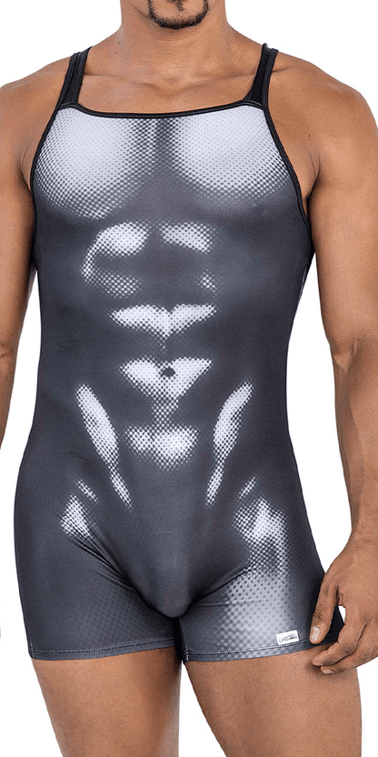 Candyman 99796 Muscle Onesie Bodysuit Black-white