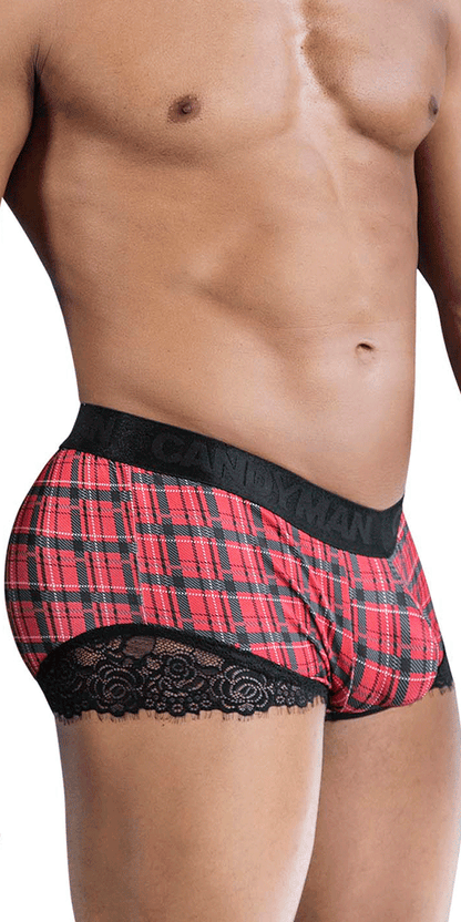 Boxer de rentrée Candyman 99821 à carreaux rouges