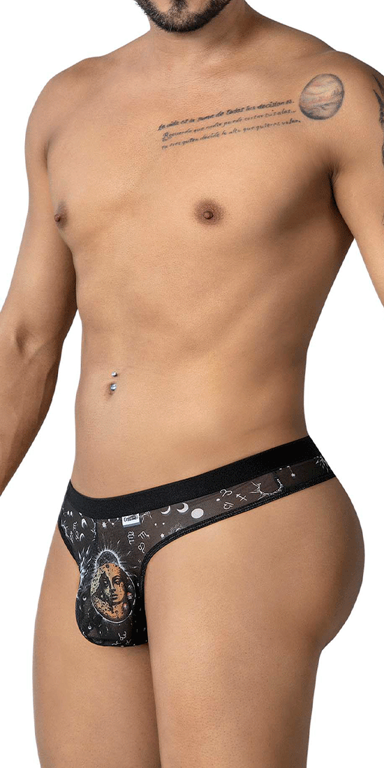 Candyman 99885 Sun Moon Thongs Black-white