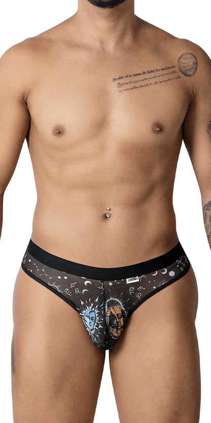 Candyman 99885 Sun Moon Thongs Black-white