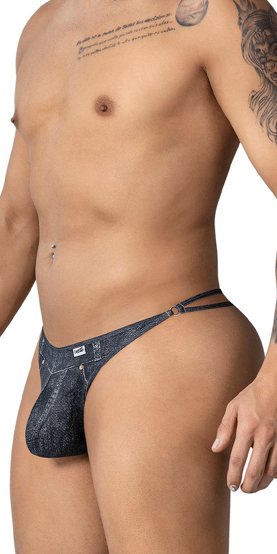 Candyman 99899 Cowboy Thongs Denim Black