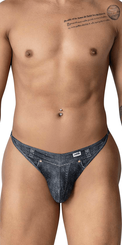 Candyman 99899 Cowboy Thongs Denim Black
