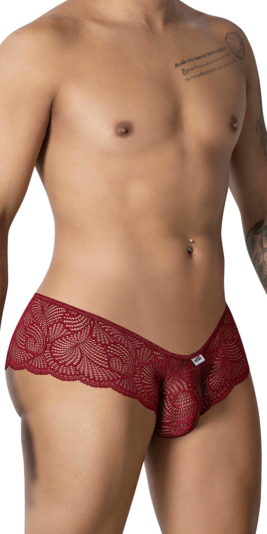 Candyman 99907 Lace Trunks Burgundy